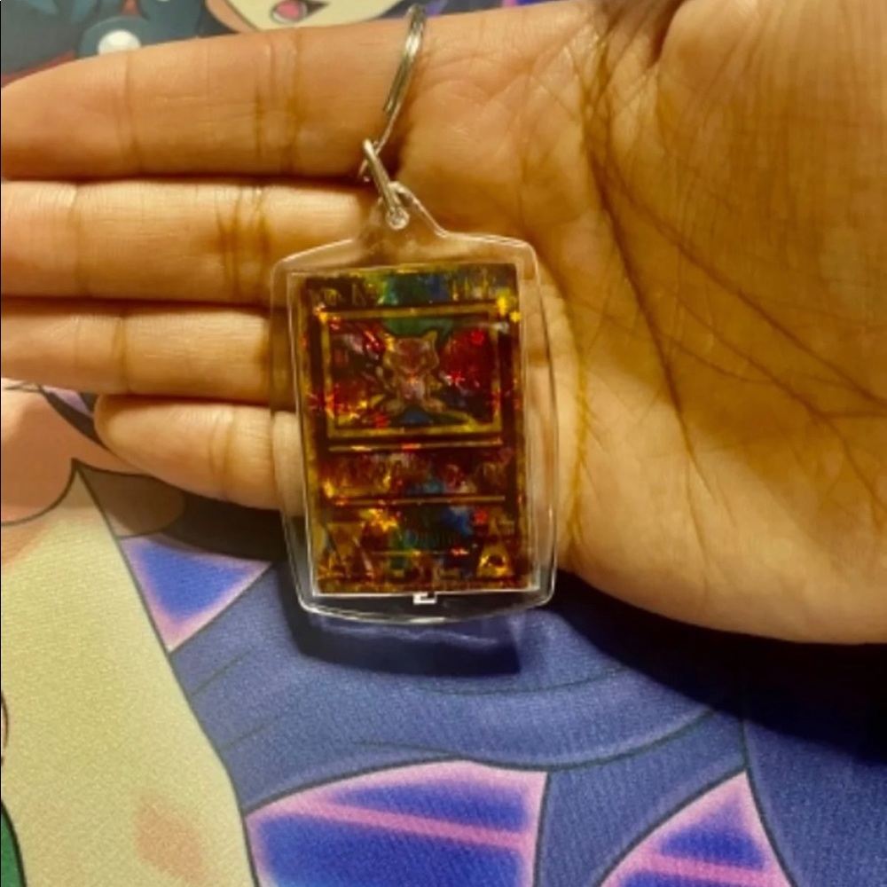Ancient Mew Pokémon Card Keychain